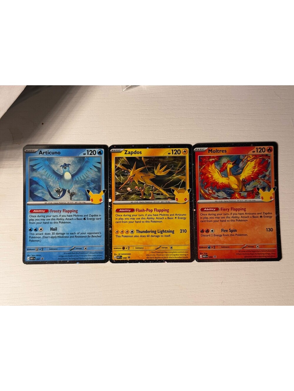 Pokémon 30th Celebration Poster Collection Set — Moltres Articuno Zapdos Promos